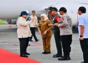 Prabowo Naik Helikopter ke Gresik Resmikan Smelter Emas di Gresik, Lanjut Tinjau Stadion Delta
