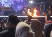 Panggung Juicy Luicy Terbakar Saat Tampil di Highland Fest 2026